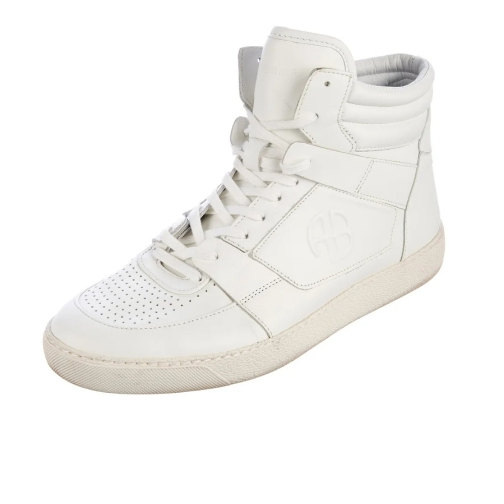 Anine Bing HAYDEN Women's White High-Top Leather Sneakers Sz 9 - Picture 6 of 9